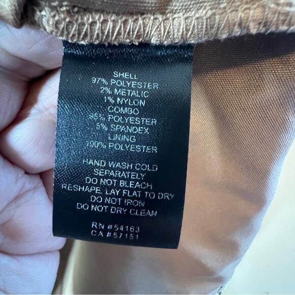 Jessica Howard Chevron Lace Dress Sz 6 Blue Brown Retro Mod Sheath Preppy - Picture 4 of 7